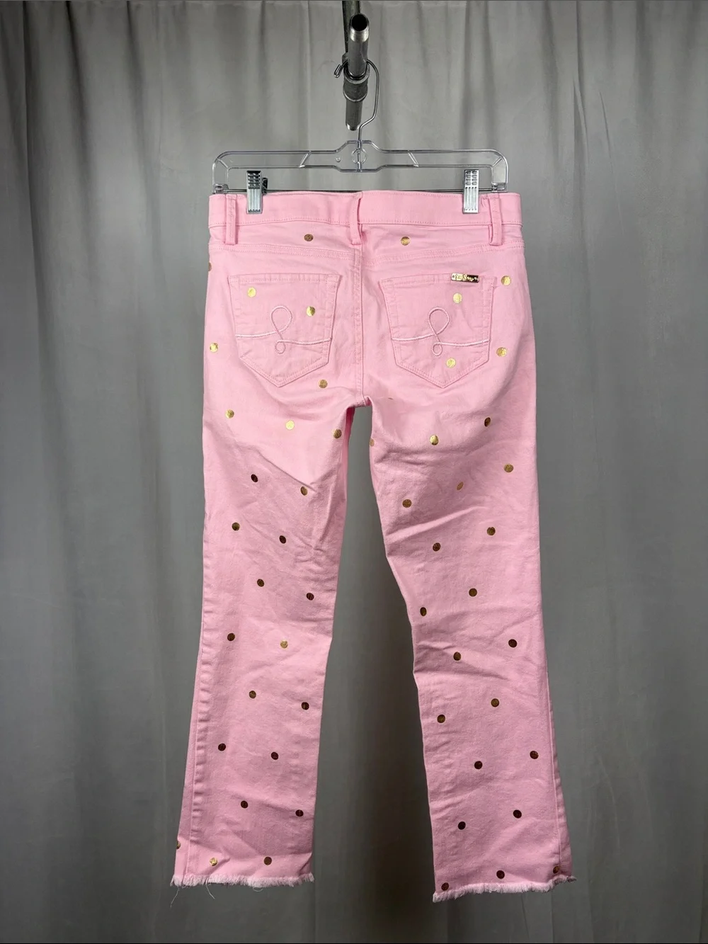 Lilly Pulitzer South‎ Ocean Crop Pink Tropics with Gold Metallic Dot.
